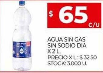 Supermercados DIA Agua sin gas sin sodio dia oferta