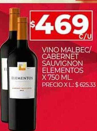 Supermercados DIA Vino malbec, cabernet sauvignon elementos oferta