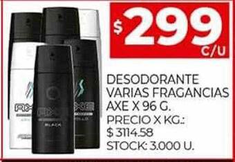 Supermercados DIA Desodorante varias fragancias axe oferta