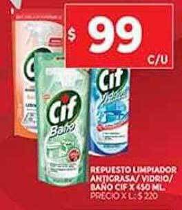 Supermercados DIA Repuesto limpiador antigrasa, vidrio o bano cif oferta