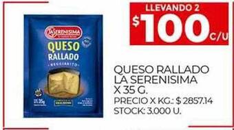 Supermercados DIA Queso rallado la serenisima oferta