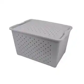 Easy Caja plástica calada con cierre 45l gray tt oferta