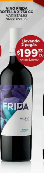 Super MAMI Frida Vino Botella x 750cc oferta