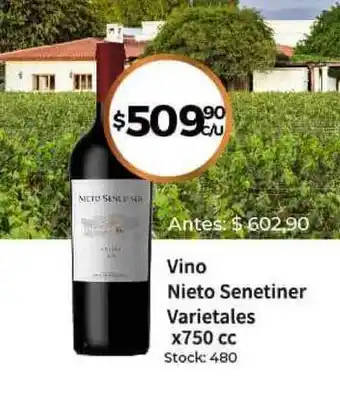 Super MAMI Nieto Senetiner Vino x 750cc oferta
