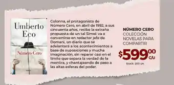 Número Cero Colección Novelas Para Compartir