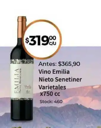 Super MAMI Emilia Nieto Senetiner Vino x 750cc oferta