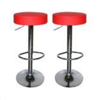 Novogar Set de banquetas cooper rojas con tapizado de cuerina kaboo oferta