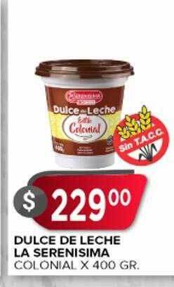 Supermercados Mayor Dulce de leche la serenisima oferta