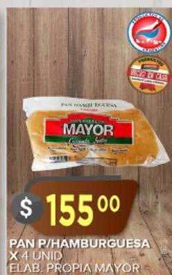 Supermercados Mayor Pan p hamburguesa oferta
