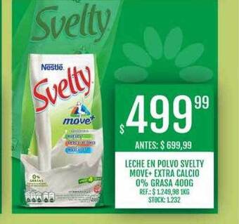 Supermercados Todo Leche en polvo svelty move+ extra calcio 0% grasa oferta