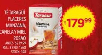 Supermercados Todo Té taragüí placeres manzana canela y miel oferta
