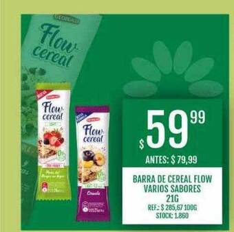 Supermercados Todo Barra de cereal flow varios sabores oferta