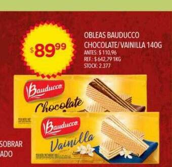 Supermercados Todo Obleas bauducco chocolate vainilla oferta