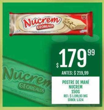 Supermercados Todo Postre de maní nucrem oferta