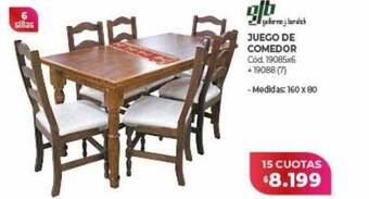 Naldo Lombardi Gjb juego de comedor oferta