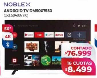 Naldo Lombardi Noblex android tv dm50x7550 oferta