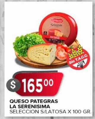 Supermercados Mayor Queso pategras la serenisima oferta