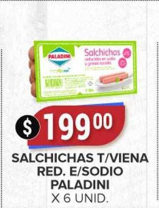 Supermercados Mayor Salchichas t viena red e sodio paladini oferta