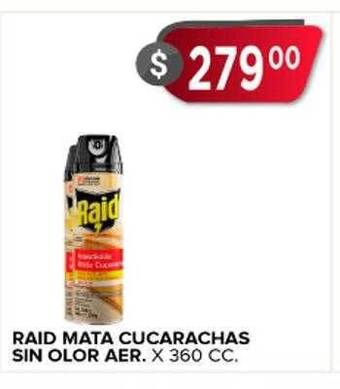 Supermercados Mayor Raid mata cucarachas sin olor aer oferta