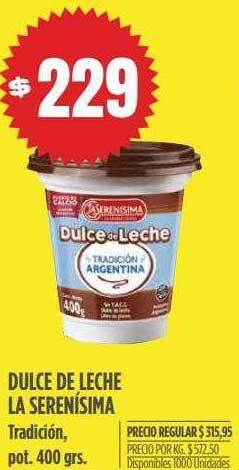 Supermercados Vea Dulce de leche la serenísima oferta
