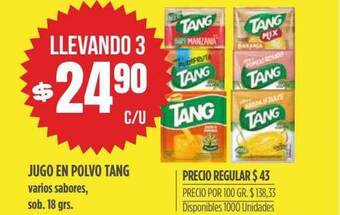 Supermercados Vea Jugo en polvo tang oferta