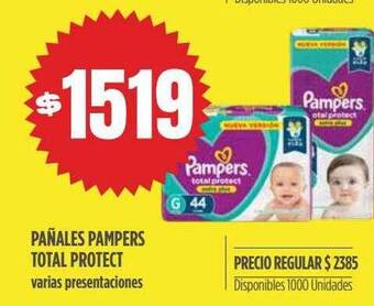 Supermercados Vea Pañales pampers total protect oferta
