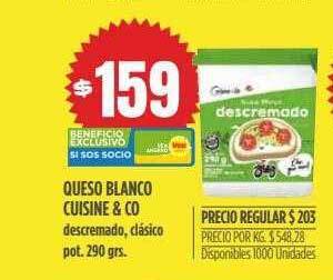 Supermercados Vea Queso blanco cuisine & co oferta