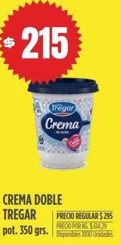 Supermercados Vea Crema doble tregar oferta