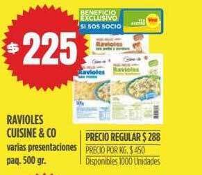 Supermercados Vea Ravioles cuisine & co oferta