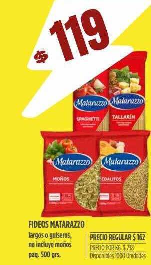 Supermercados Vea Fideos matarazzo oferta