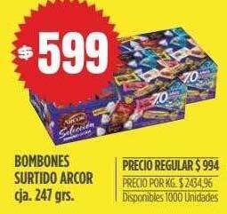 Supermercados Vea Bombones surtido arcor oferta