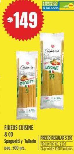 Supermercados Vea Fideos cuisine & co oferta