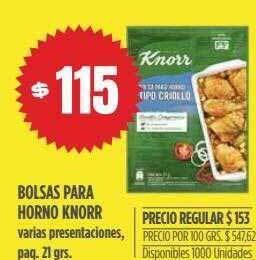 Supermercados Vea Bolsas para horno knorr oferta