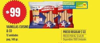 Supermercados Vea Vainillas cuisine & co oferta
