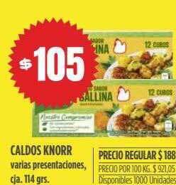 Supermercados Vea Caldos knorr oferta