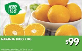 Jumbo Naranja jugo x kg oferta