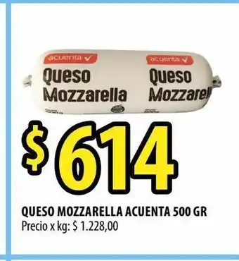 Punto Mayorista Queso mozzarella acuenta 500 gr oferta