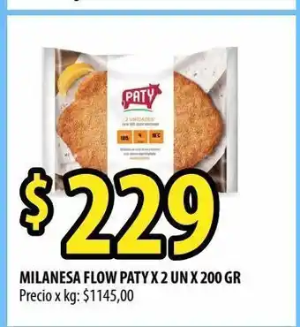 Punto Mayorista Milanesa flow paty x 2 un x 200 gr oferta