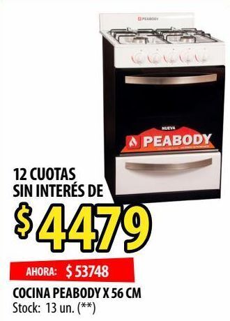 Punto Mayorista Cocina peabody x 56 cm oferta