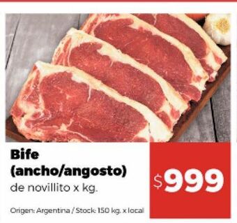 Disco Bife de novillito x kg oferta