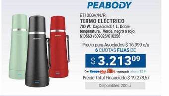 Cooperativa Obrera Peabody termo eléctrico oferta