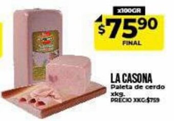 Supermayorista Vital La Casona Paleta de cerdo x 100gr oferta