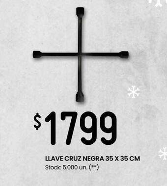 Changomas Llave cruz negra 35 x 35 cm oferta