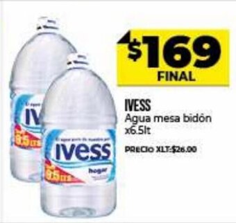 Supermayorista Vital Ivess Agua mesa bidón x6,5lt oferta