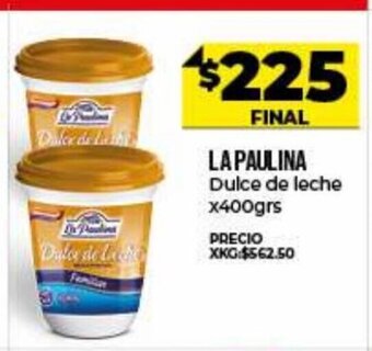 Supermayorista Vital La Paulina Dulce de leche x 400grs oferta