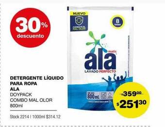Atomo Conviene Detergente líquido para ropa ala 30% descuento oferta