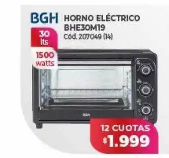 Naldo Lombardi Bgh horno eléctrico bhe30m19 oferta