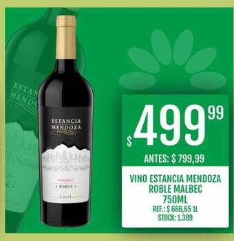 Supermercados Todo Vino estancia mendoza roble malbec oferta