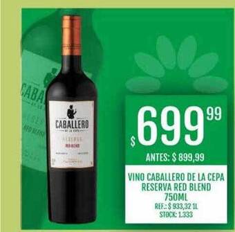 Supermercados Todo Vino caballero de la cepa reserva red blend oferta