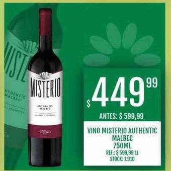 Supermercados Todo Vino misterio authentic malbec oferta